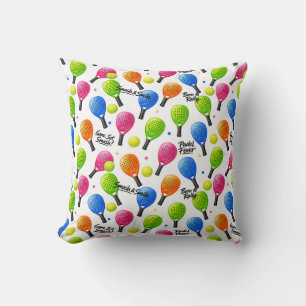 Smash & Smile Padel Throw Pillow