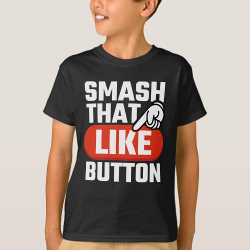 Smash That Like Button Red T_Shirt