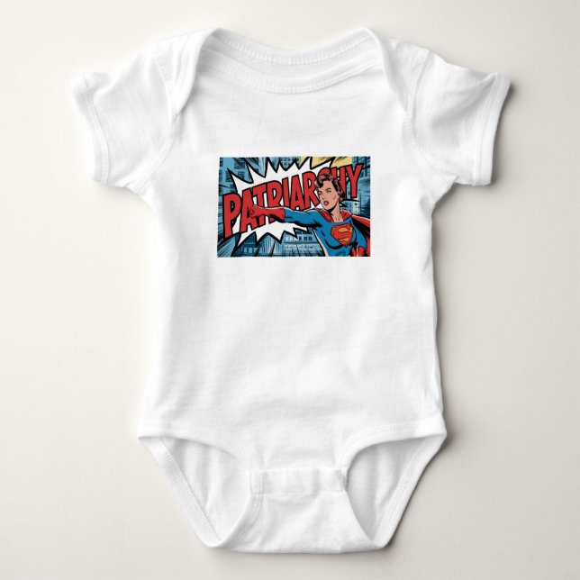 Smash the Patriarchy Baby Bodysuit (Front)