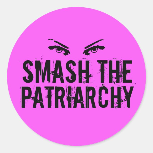 Smash the Patriarchy Classic Round Sticker (Front)