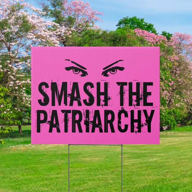 Smash the Patriarchy Cool Pink Feminist Yard Sign (Creator Uploaded)