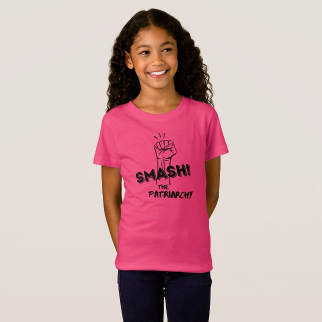Smash the Patriarchy feminist - kids t-shirt (Front Full)