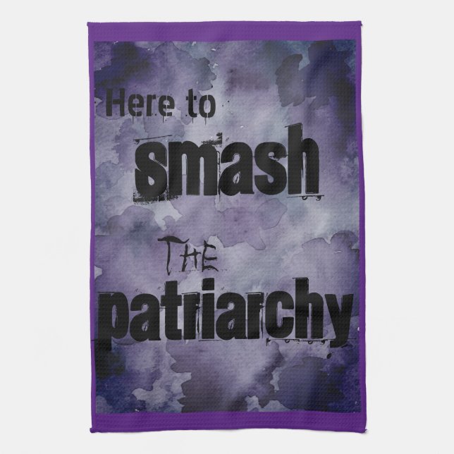 Smash the Patriarchy Kitchen Towel (Vertical)