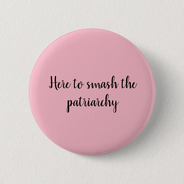 Smash the patriarchy pin (Front)