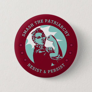 Smash the Patriarchy Rosie the Riveter Button