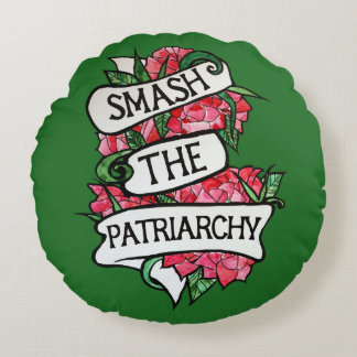Smash the Patriarchy Round Pillow