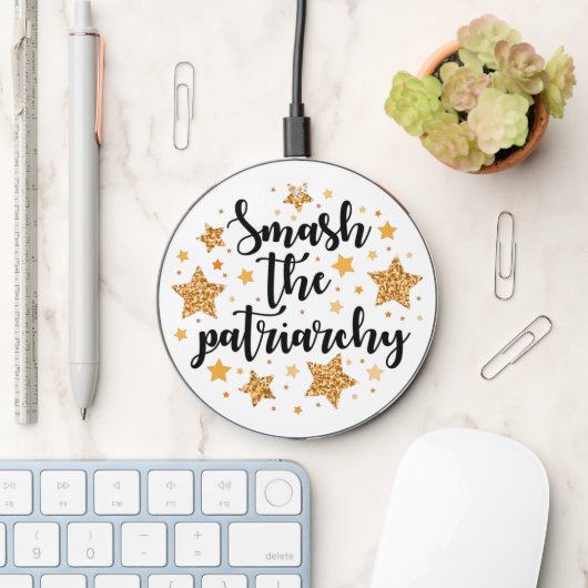 Smash The Patriarchy! Wireless Charger (Desk)