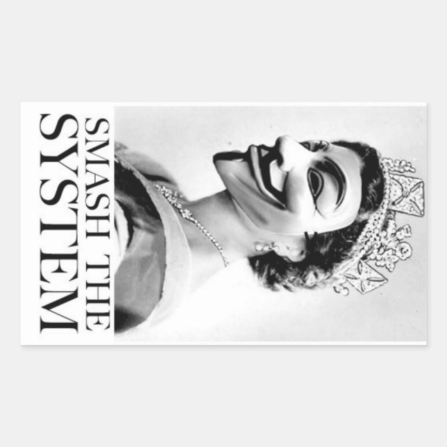 SMASH THE SYSTEM RECTANGULAR STICKER (Front)