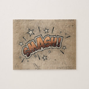 SMASH! Vintage Comic Book Steampunk Pop Art Jigsaw Puzzle