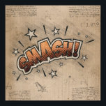 SMASH! Vintage Comic Book Steampunk Pop Art Poster<br><div class="desc">SMASH! Geeky Comic Books and 90s Grunge, All Grown Up! Fun modern twist on the timeless onomatopoeia with the shabby chic steampunk flare in superhero speech bubbles on a grunge background. This vintage abstract design features a gorgeous palette that adds perfect pop of color. For similar products, please visit the...</div>