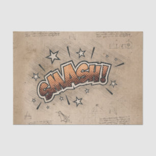 SMASH! Vintage Comic Book Steampunk Pop Art Tissue Paper