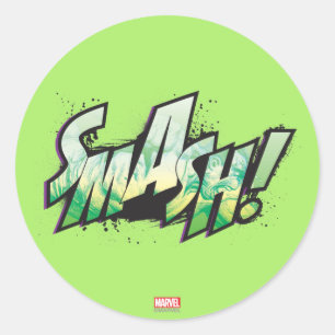 SMASH! Word Graphic Classic Round Sticker