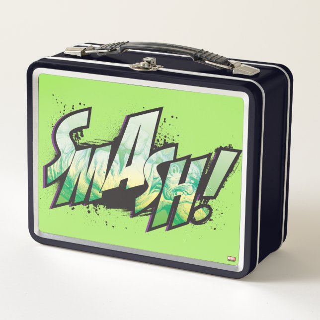 SMASH! Word Graphic Metal Lunch Box (Front)