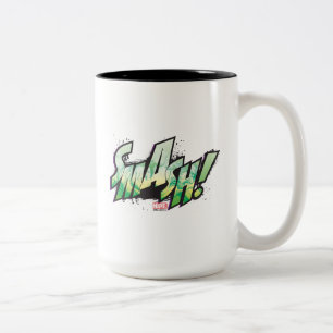SMASH! Word Graphic Two-Tone Coffee Mug