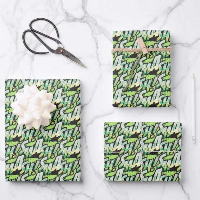 SMASH! Word Graphic Wrapping Paper Sheets (Front)