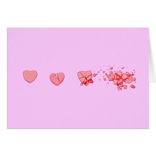 Smashed Candy Heart Cards (Front Horizontal)