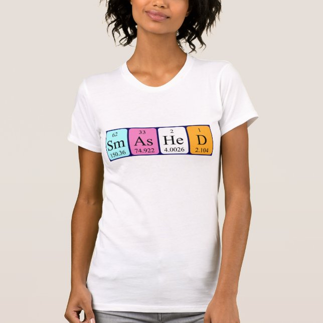 Smashed periodic table word shirt (Front)