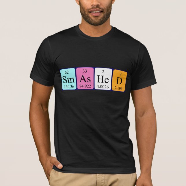 Smashed periodic table word shirt (Front)