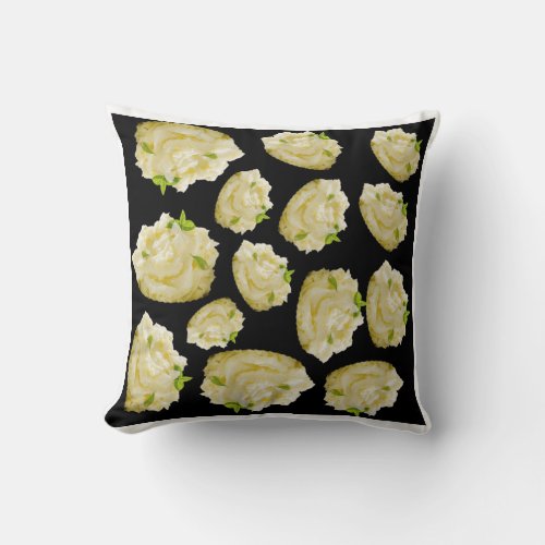 Smashed potatoes pattern  throw pillow