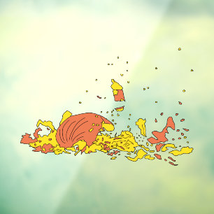 Smashed Pumpkin Window Cling