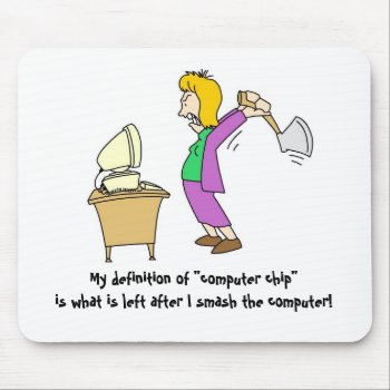 Smashing Computer-woman Mouse Pad by Horsen_Around at Zazzle