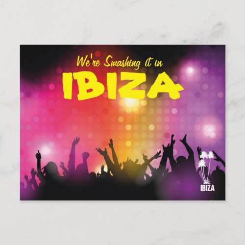 Smashing it in Ibiza postcard