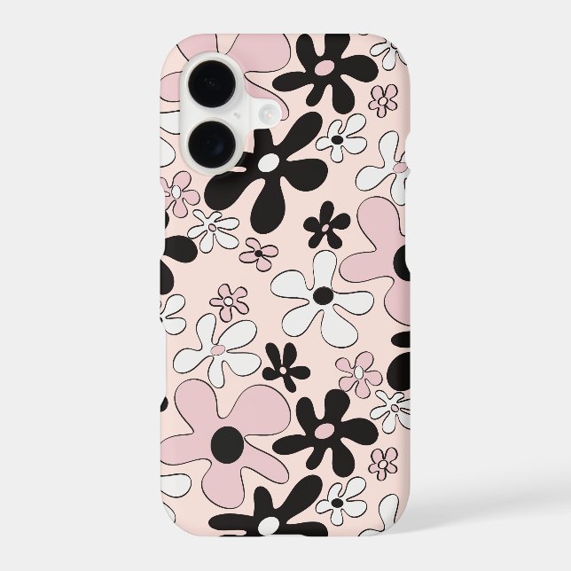 Smashingly Mod Flower Blooms iPhone Case (Back)