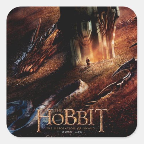 SMAUG Encircles BILBO BAGGINS Square Sticker