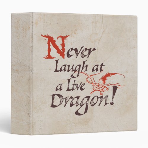 SMAUG _ Never Laugh At A Live Dragon 3 Ring Binder