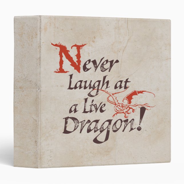 SMAUG™ - Never Laugh At A Live Dragon 3 Ring Binder (Front/Spine)