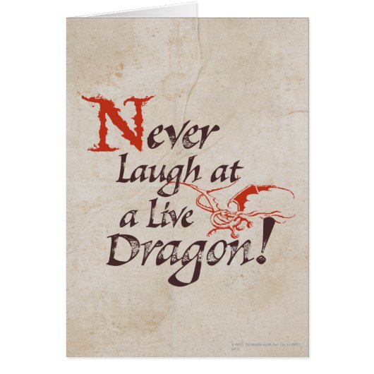 SMAUG™ - Never Laugh At A Live Dragon Cards (Front)