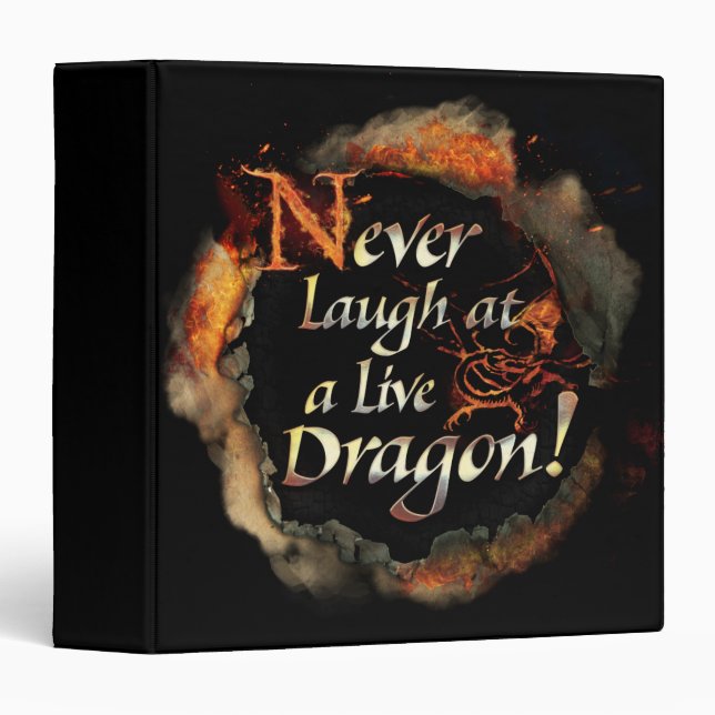 SMAUG™ - Never Laugh Logo Graphic 3 Ring Binder (Front/Spine)