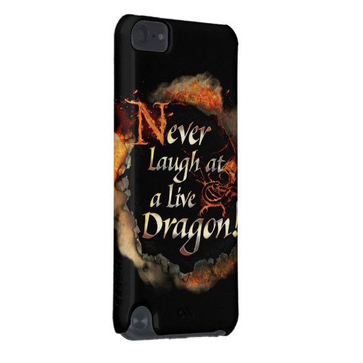 SMAUG™ - Never Laugh Logo Graphic iPod Touch (5th Generation) Case (Back/Right)