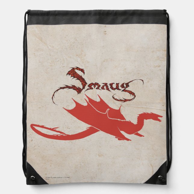 SMAUG™ Silhouette & Name Drawstring Bag (Front)