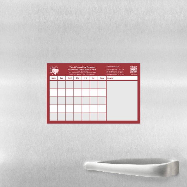 SMB Important Dates Week Month Events Planner Magnetic Dry Erase Sheet (In Situ)
