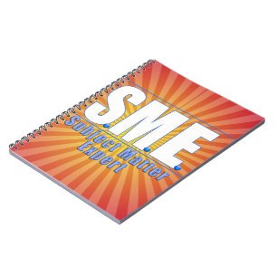 SME LOGO SUBJECT MATTER EXPERT WHITE/BLUE NOTEBOOK