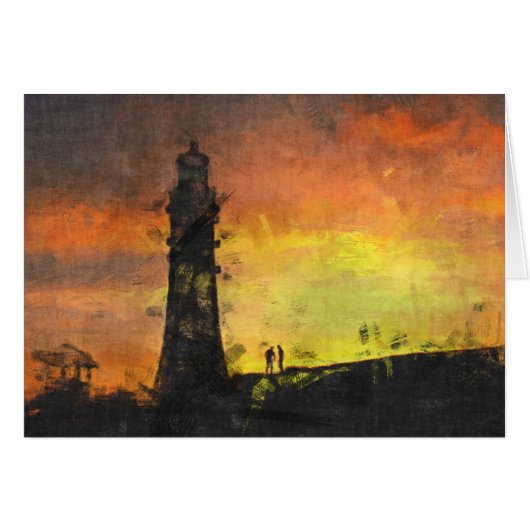 Smeaton's Tower at Sunset Cards (Front Horizontal)