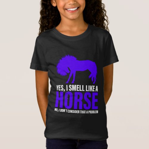 Smell Like A Horse in Royal T_Shirt