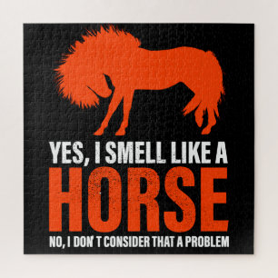 Smell Like A Horse in Tangerine Jigsaw Puzzle