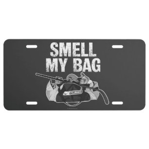 Smell My Bag (Hockey Stench) License Plate