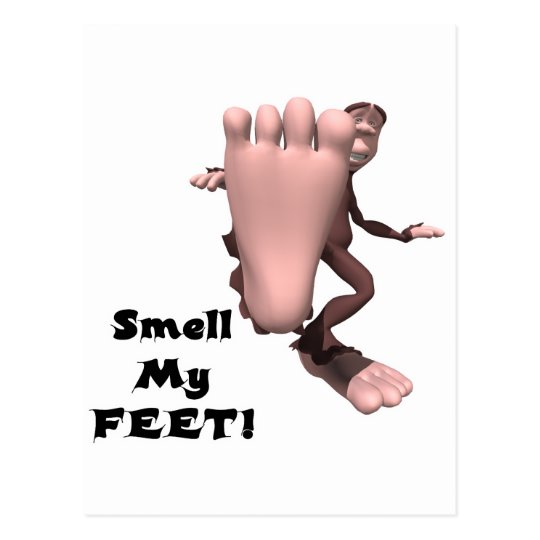 Smell My Feet Big Foot Monster Postcard Zazzle Com