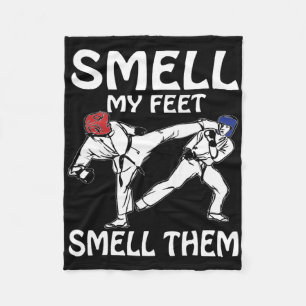 Smell My Feet Funny Karate Sparring Fleece Blanket