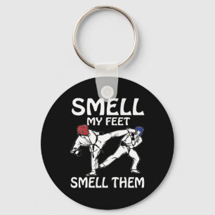 Smell My Feet Funny Karate Sparring Keychain