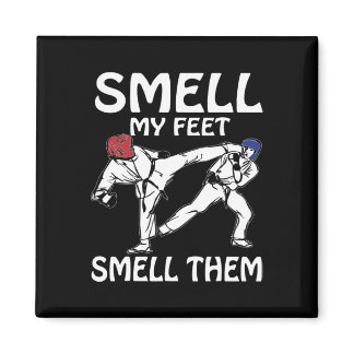 Smell My Feet Funny Karate Sparring  Magnet