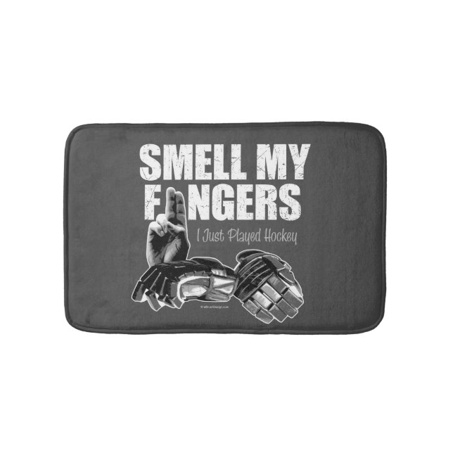 Smell My Fingers (hockey) Bathroom Mat (Front)