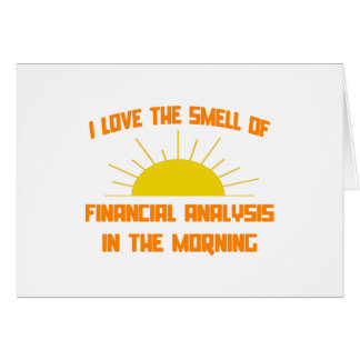 Smell of Financial Analysis in the Morning Cards