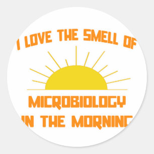 Smell of Microbiology in the Morning Classic Round Sticker