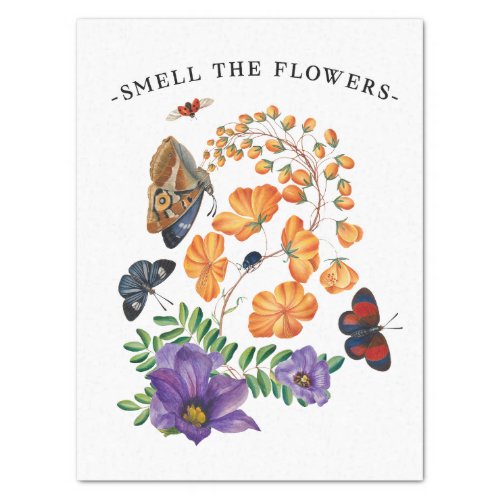Smell the flowers design tissue paper