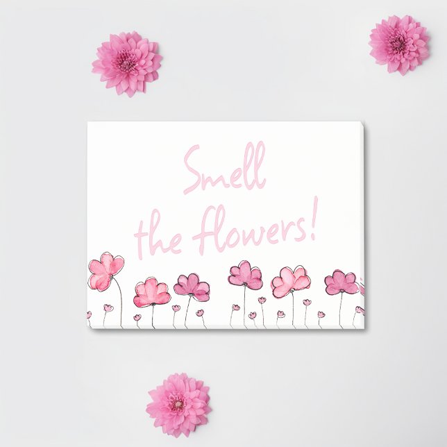 Smell the Flowers Inspirational Positive Post-its Post-it Notes (Spread Positivity: Inspirational 'Smell the Flowers' Post-its 🌼)