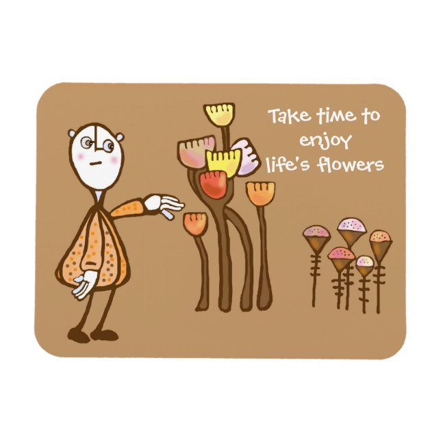 Smell the flowers magnet (Horizontal)